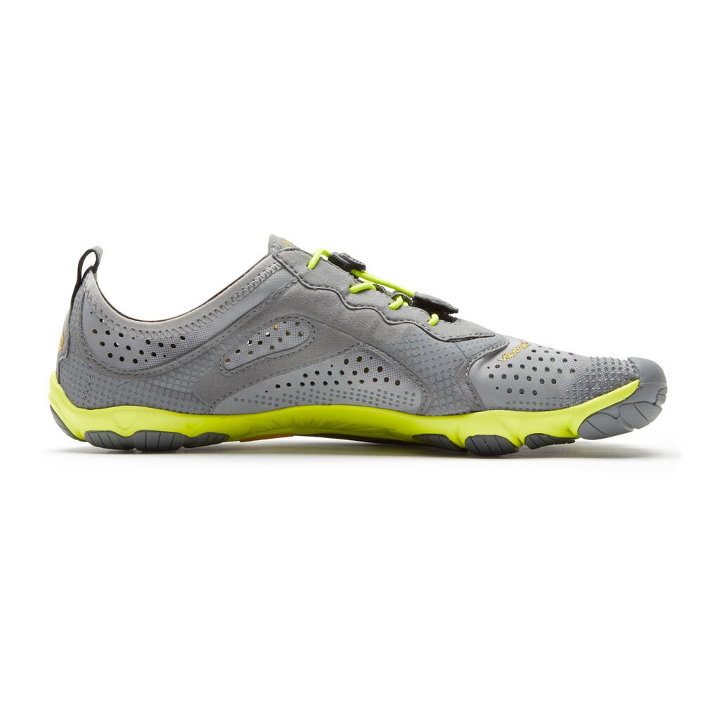 Vibram Five Fingers Mens V-Run - Hiking Shoes Grey/Green - FJT472310